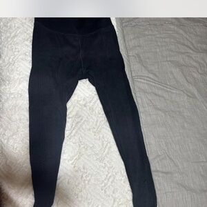 Aerie Textured Black Leggings